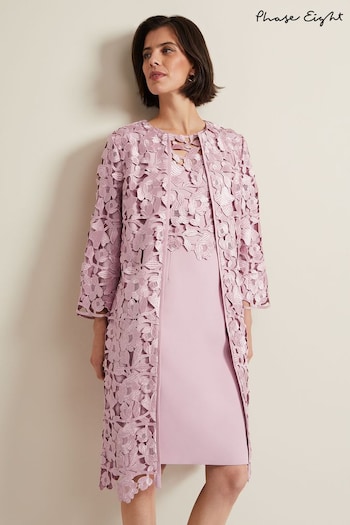 Phase Eight Pink Tallula Lace Coat (110886) | £199