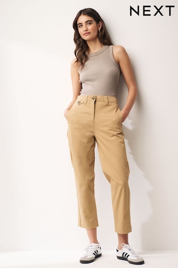 Neutral Tan Brown Chino Straight-Leg-Jeans Trousers (111041) | £24