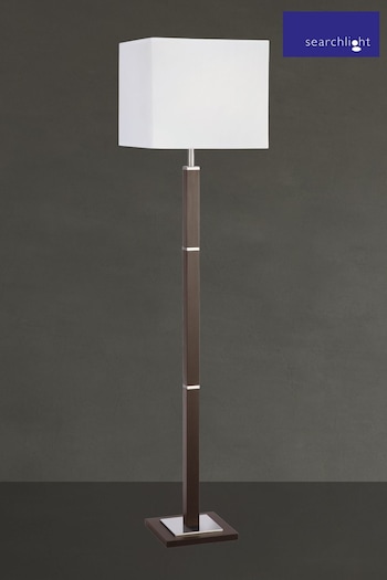 Searchlight Brown Waverley Wood Floor Lamp (111262) | £94