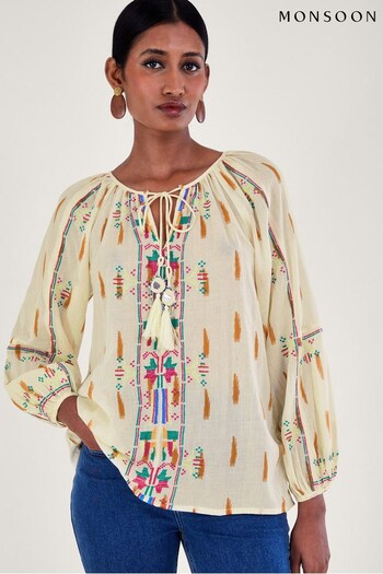 Monsoon Embroidered Aztec Top (111324) | £70