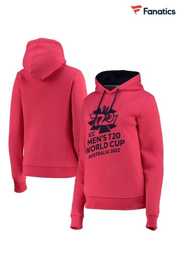 Fanatics Pink ICC Mens T20 World Cup Core Large Logo Graphic Hoodie (111327) | £45