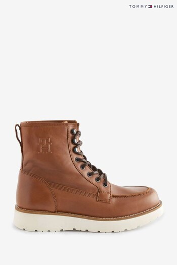 Tommy Hilfiger Leather Brown Boots (111446) | £180