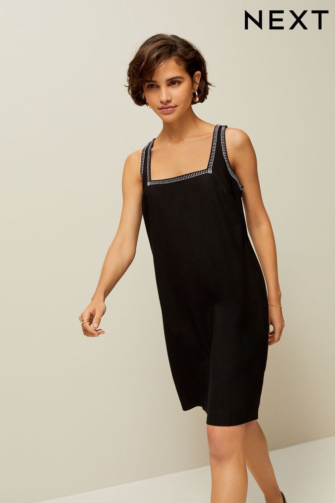 Plain black shift dress uk 2025