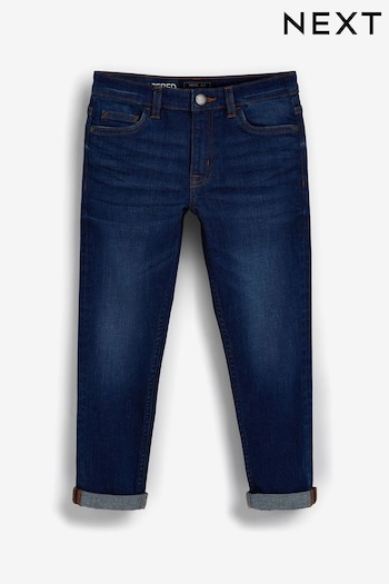 Blue Tapered Fit Cotton Rich Stretch Tactel Jeans (3-17yrs) (111684) | £11 - £16