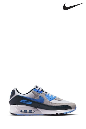 Nike Grey/Blue Air Max 90 Trainers (111745) | £135