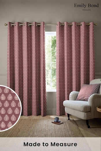 Emily Bond Raspberry Pink Jaipur Made to Measure Curtains (111865) | £91