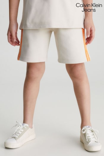 Calvin Klein Jeans Boys Natural Logo Tape Jogger Shorts (111987) | £60