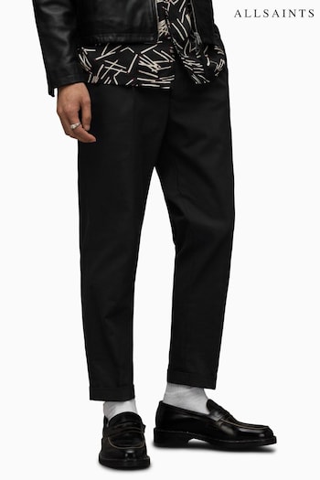 AllSaints Dark Black Tallis Trousers (112105) | £139