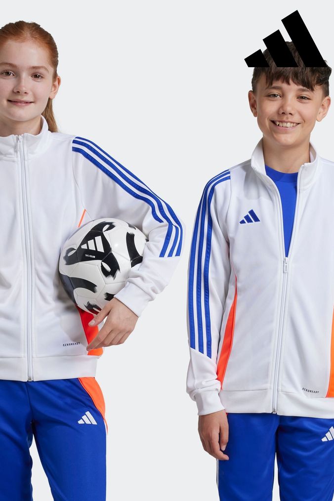 Boys white adidas jacket store