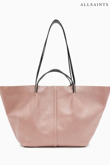 AllSaints Pink Hannah Python E/W To Bag (112194) | £249