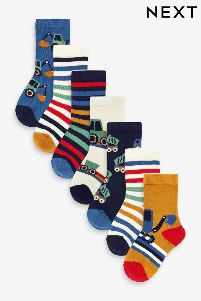 Multi Stripe Transport Socks 7 Pack (112238) | £8 - £10