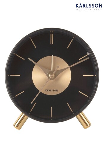 Karlsson Black Gold Disc Alarm Clock (112286) | £23.50