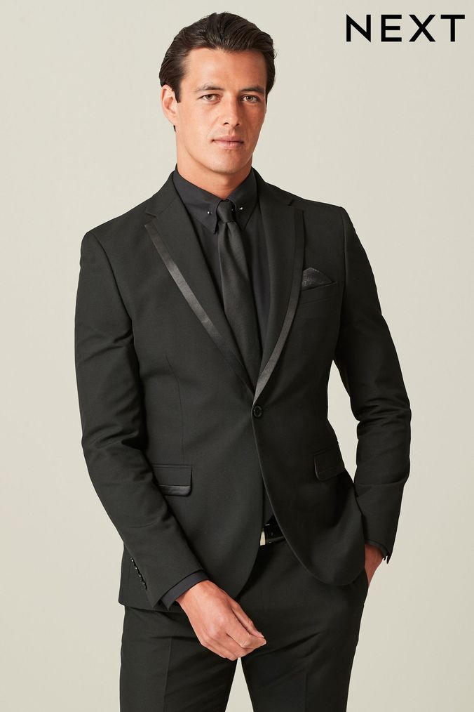 Buy Men s Black Skinny Suits Online Next UK