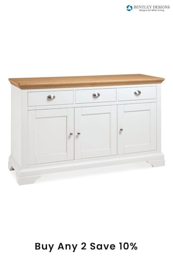 Bentley Designs White Hampstead Two Tone Wide Sideboard (112553) | £1,000