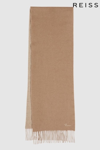 Reiss Camel Picton Cashmere Blend Scarf (113217) | £68