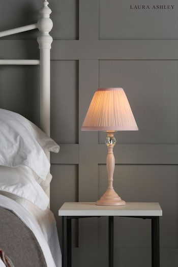 Laura Ashley Pink Ellis Satin Painted Spindle Table Lamp (113224) | £42