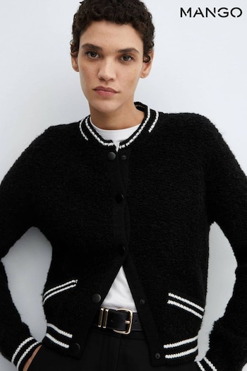 Mango Bruna Knitted Black Jacket (113376) | £50