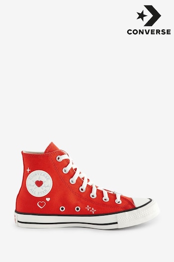 Converse Red Heart Detail Chuck Taylor Trainers (113443) | £70