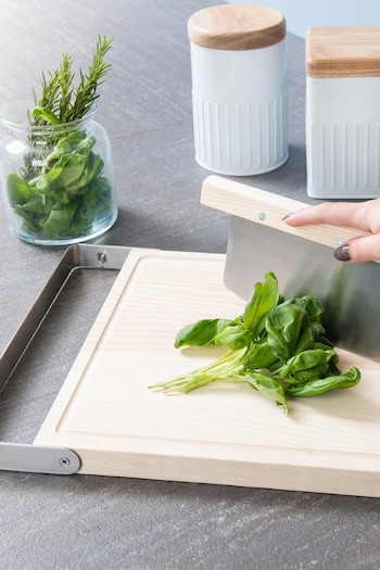 Bakehouse Brown Chopping Board And Rocker Cutter Set (113481) | £46