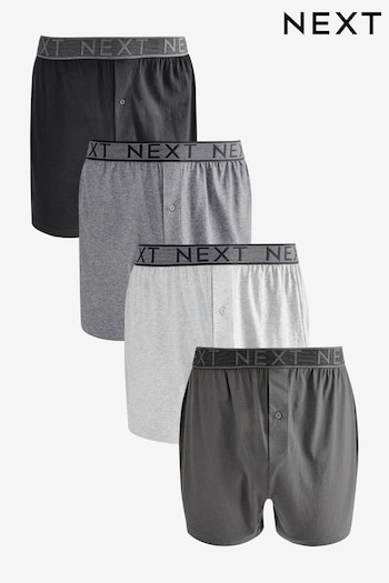 Grey 4 pack Jersey Boxers (113689) | £28