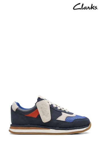 Clarks Blue Combi Craft Tor K Trainers (113806) | £46 - £50