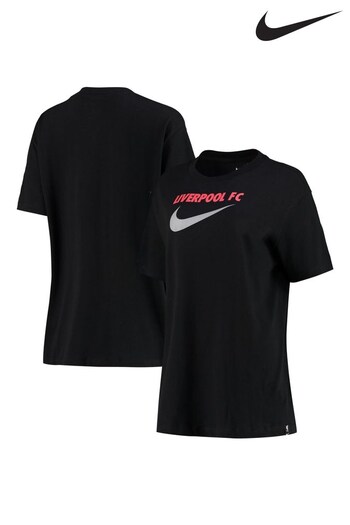 Nike Black Liverpool Swoosh T-Shirt (113859) | £28