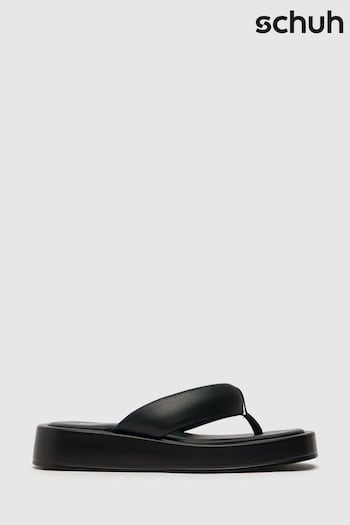 Schuh Tonya Flatform Black Toe Thong (113920) | £40