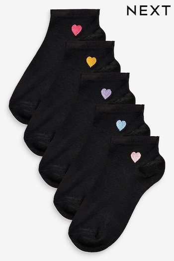 Heart Motif Trainer Socks Five Pack (114009) | £10