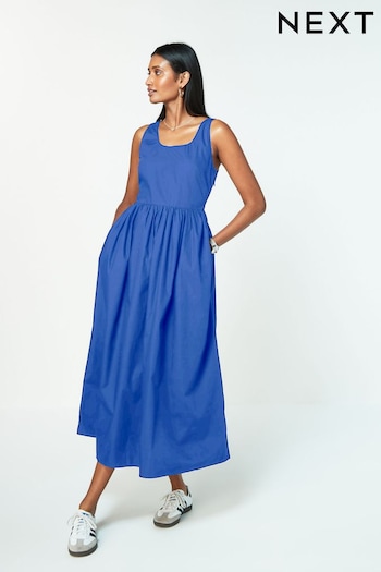 Blue Summer Poplin Dress (114447) | £38