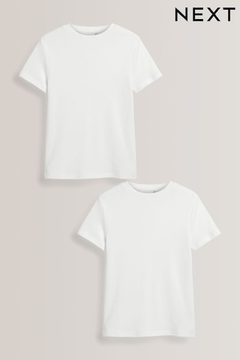 White 2 Pack Short Sleeved Thermal Tops (2-16yrs) (114593) | £13 - £19