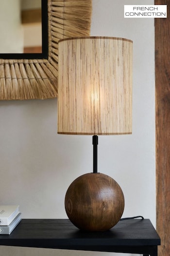 French Connection Wood Kinsha Table Lamp (114693) | £115