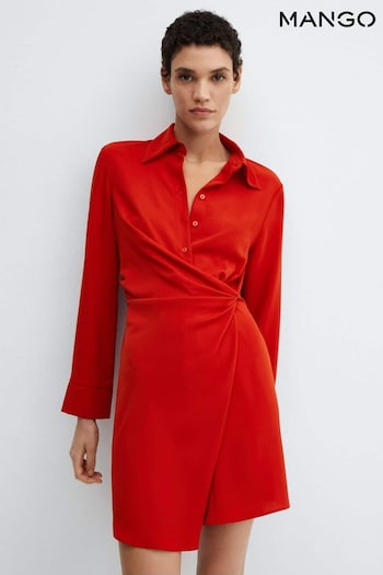 Mango Draped Red Dress (114769) | £50