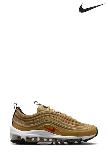 Nike Gold Air Max 97 Youth Trainers (114920) | £110