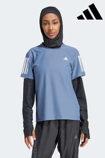 adidas trim Blue Own The Run T-Shirt (114955) | £30