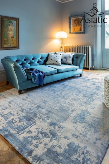 Asiatic Rugs Blue Astral Textured Abstract Rug (115042) | £208 - £355