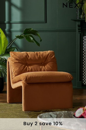 Soft Velvet Caramel Brown Euston Accent Chair (115320) | £299