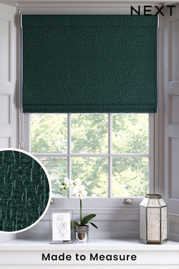 Dark Teal Chenille Made To Measure Roman Blind (115544) | £79