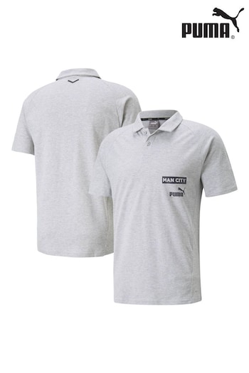 Puma Grey Manchester City Casuals Polo Shirt (115578) | £35