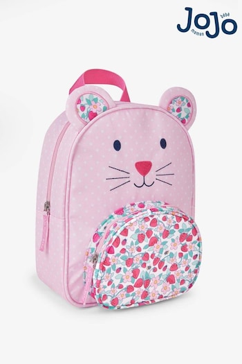 JoJo Maman Bébé Pink Mouse Kids Dinosaur Backpack (116084) | £22