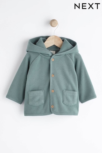 Teal Blue Hooded Cosy Fleece Baby Jacket (0mths-2yrs) (116802) | £11 - £12