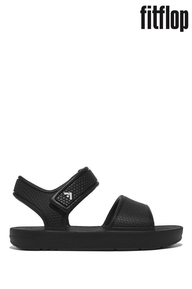 FitFlop LULU GLITTER Womens Back-Strap Sandals Black Glitter | Shuperb