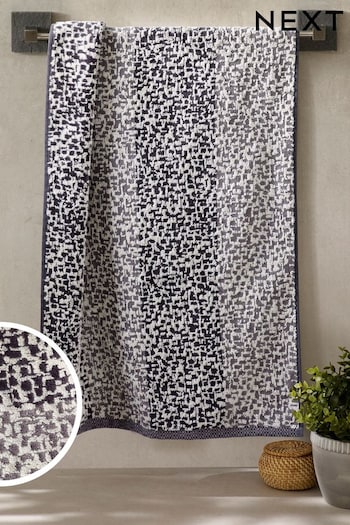 Grey Speckled Stripe Towel (116982) | £10 - £20