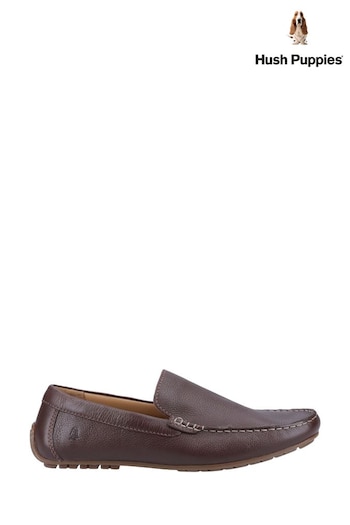 Hush Puppies Ralph Slip On Brown Shoes (117027) | £70