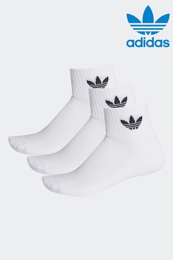 adidas Originals Mid-Cut Ankle Socks - 3 Pairs (117155) | £13