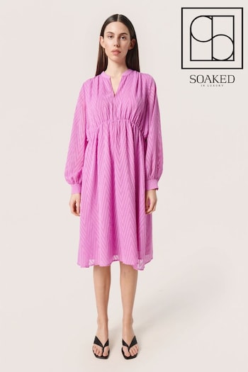 Soaked in Luxury Purple Lavira Luciana Long Sleeve Dress (117203) | £90