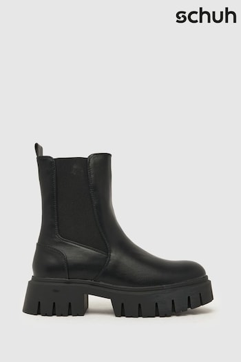 Schuh Amsterdam Chunky Chelsea Black Boots (117211) | £45