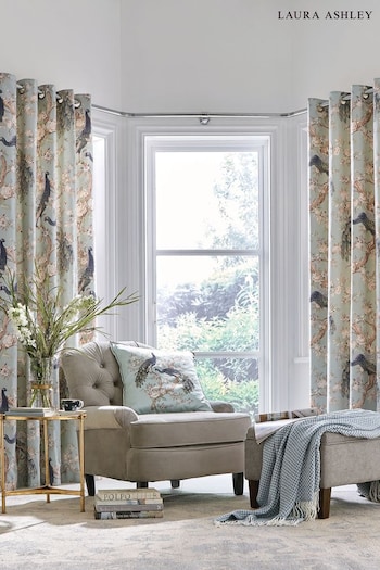 Laura Ashley Duck Egg Belvedere Blackout Eyelet Lined Curtains (117322) | £65 - £125