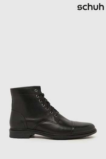 Schuh Deacon Leather Lace Black Boots (117390) | £70