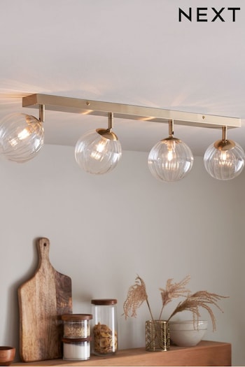 Brass Bourton 4 Light Spot Bar Ceiling Light (117603) | £75