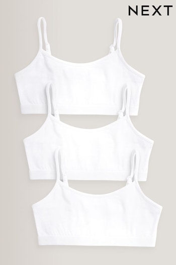 White Strappy Crop Top 3 Pack (5-16yrs) (117841) | £8 - £11